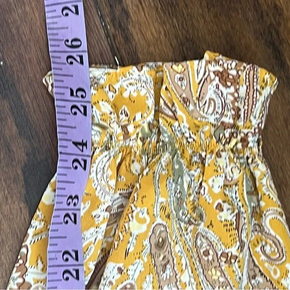 Joie Smocked Paisley Blouse – Mustard / Gold – Size XL - Picture 13 of 13